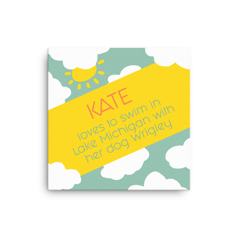 Sun and Clouds Custom Canvas