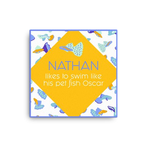 Swimming Fish Custom Canvas